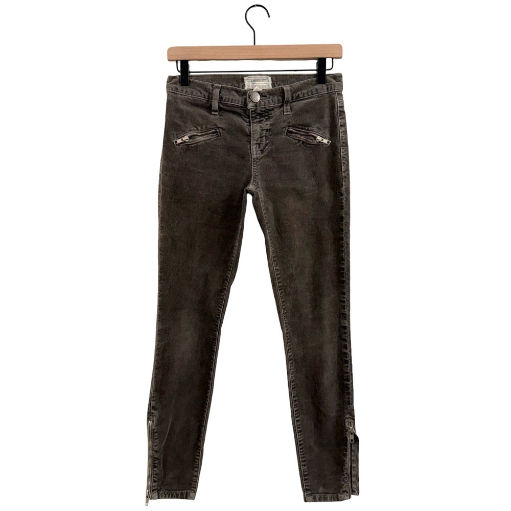 Current/Elliott Dark Brown Skinny Corduroy Pants